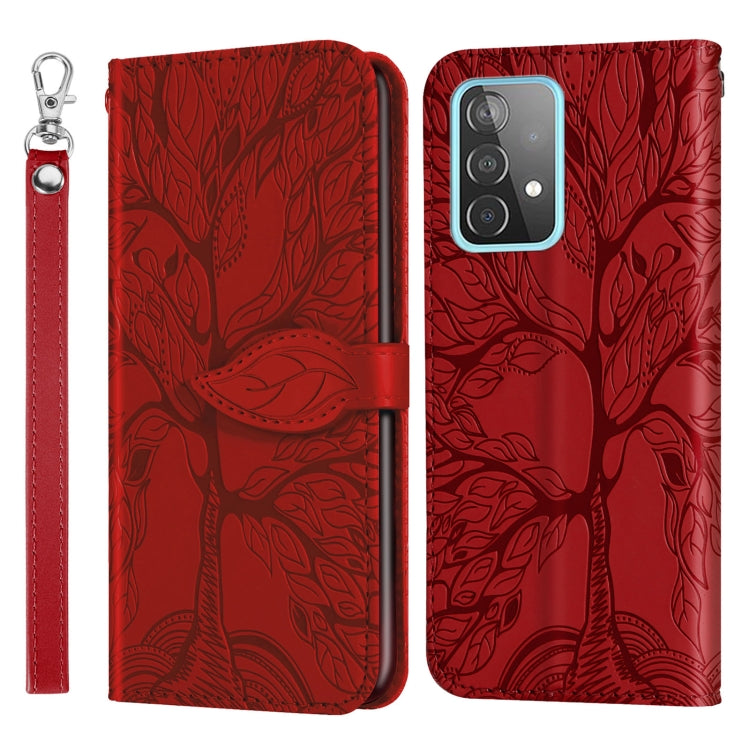 Life of Tree Embossing Leather Phone Case, For Samsung Galaxy A33 5G, For Samsung Galaxy A53 5G