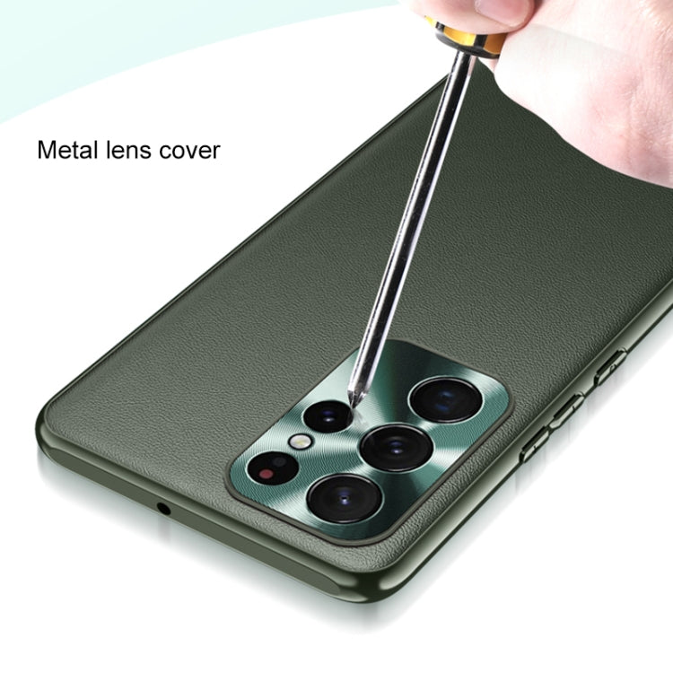 Plain Skin Leather Phone Case, For Samsung Galaxy S22 5G, For Samsung Galaxy S22 Ultra 5G