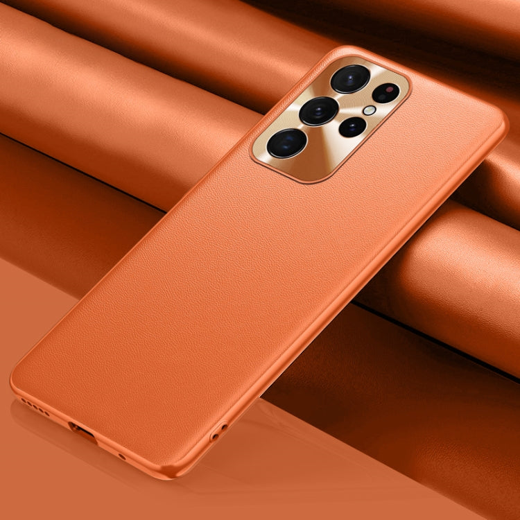 Plain Skin Leather Phone Case, For Samsung Galaxy S22 5G, For Samsung Galaxy S22 Ultra 5G