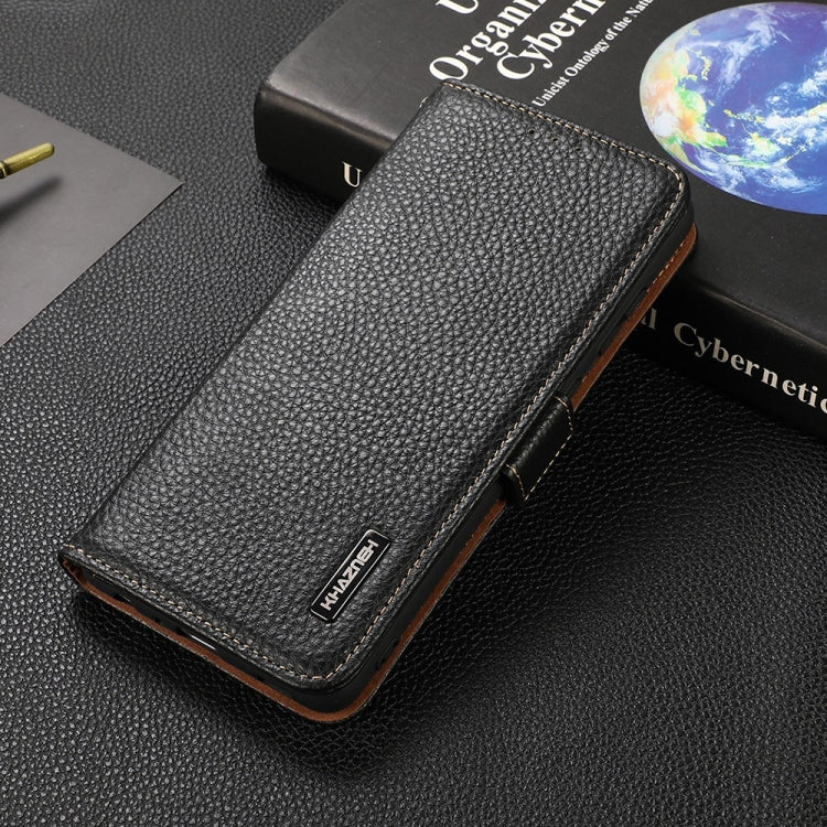 KHAZNEH Side-Magnetic Litchi Genuine Leather RFID Case, For OPPO A16, For OPPO A54 4G, For OPPO A55 5G, For OPPO A55s 5G JP Version, For OPPO A93 5G, For OPPO Reno5 5G / Find X3 Lite, For OPPO Reno5 A JP Version, For OPPO Reno6 Pro 5G                  ...