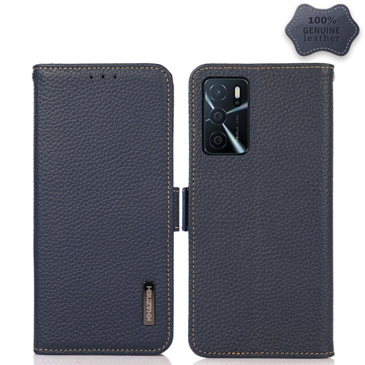 KHAZNEH Side-Magnetic Litchi Genuine Leather RFID Case, For OPPO A16, For OPPO A54 4G, For OPPO A55 5G, For OPPO A55s 5G JP Version, For OPPO A93 5G, For OPPO Reno5 5G / Find X3 Lite, For OPPO Reno5 A JP Version, For OPPO Reno6 Pro 5G                  ...