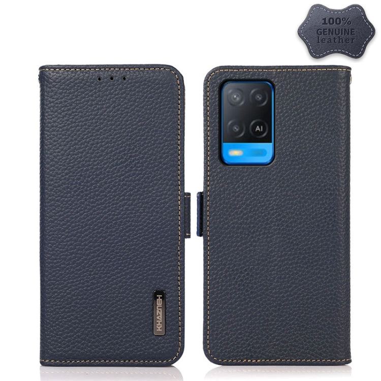 KHAZNEH Side-Magnetic Litchi Genuine Leather RFID Case, For OPPO A16, For OPPO A54 4G, For OPPO A55 5G, For OPPO A55s 5G JP Version, For OPPO A93 5G, For OPPO Reno5 5G / Find X3 Lite, For OPPO Reno5 A JP Version, For OPPO Reno6 Pro 5G                  ...