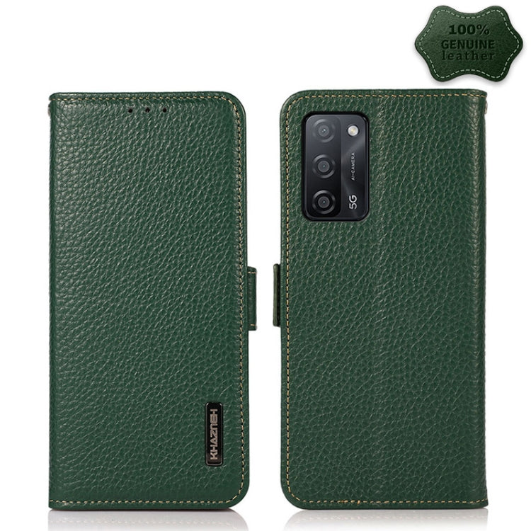 KHAZNEH Side-Magnetic Litchi Genuine Leather RFID Case, For OPPO A16, For OPPO A54 4G, For OPPO A55 5G, For OPPO A55s 5G JP Version, For OPPO A93 5G, For OPPO Reno5 5G / Find X3 Lite, For OPPO Reno5 A JP Version, For OPPO Reno6 Pro 5G                  ...