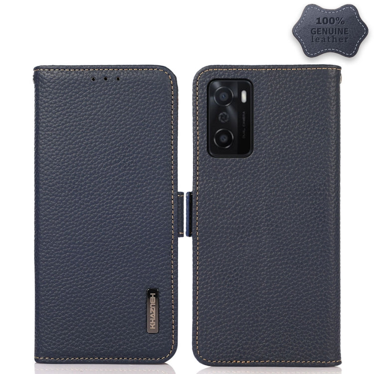 KHAZNEH Side-Magnetic Litchi Genuine Leather RFID Case, For OPPO A16, For OPPO A54 4G, For OPPO A55 5G, For OPPO A55s 5G JP Version, For OPPO A93 5G, For OPPO Reno5 5G / Find X3 Lite, For OPPO Reno5 A JP Version, For OPPO Reno6 Pro 5G                  ...