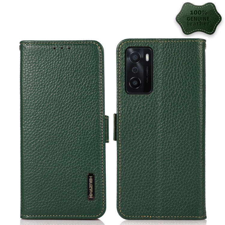 KHAZNEH Side-Magnetic Litchi Genuine Leather RFID Case, For OPPO A16, For OPPO A54 4G, For OPPO A55 5G, For OPPO A55s 5G JP Version, For OPPO A93 5G, For OPPO Reno5 5G / Find X3 Lite, For OPPO Reno5 A JP Version, For OPPO Reno6 Pro 5G                  ...