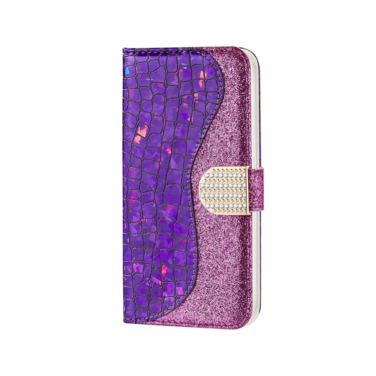 Laser Glitter Powder Matching Crocodile Texture Leather Case, For Samsung Galaxy A33 5G, For Samsung Galaxy A73