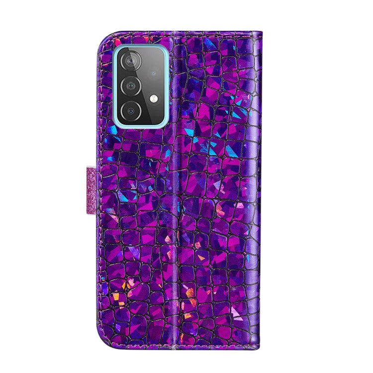 Laser Glitter Powder Matching Crocodile Texture Leather Case, For Samsung Galaxy A33 5G, For Samsung Galaxy A73