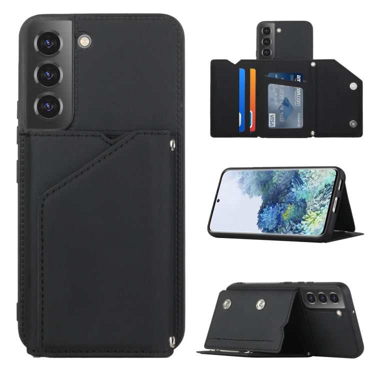 Skin Feel PU + TPU + PC Phone Case with Card Slots, For Xiaomi Redmi Note 11 Pro, For vivo S10e / V23e, For Samsung Galaxy S22 5G, For Samsung Galaxy S22+ 5G, For Samsung Galaxy S22 Ultra 5G