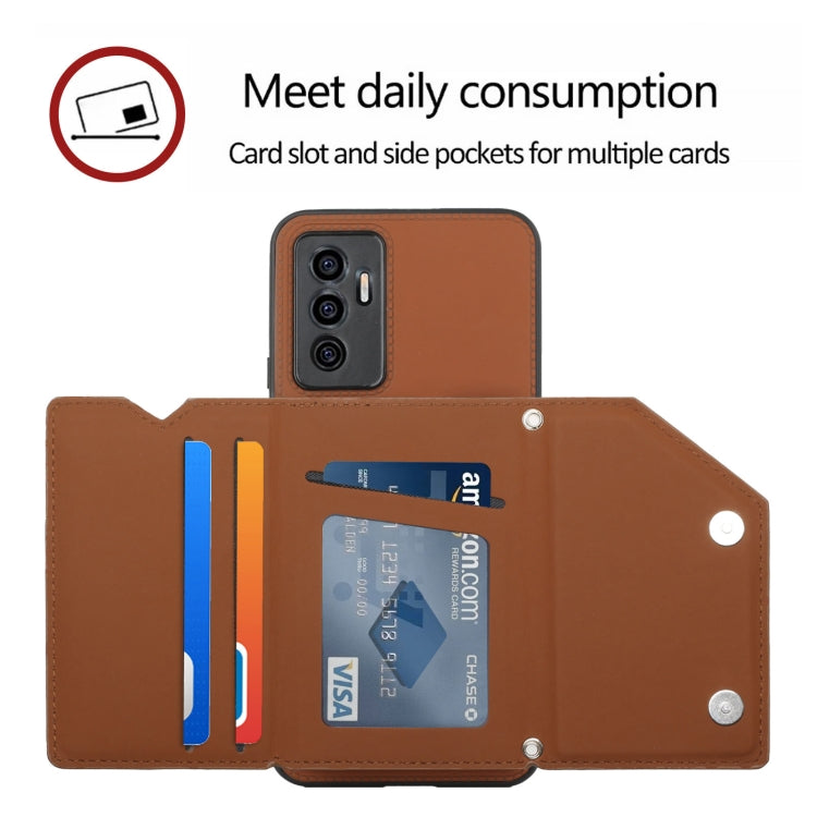 Skin Feel PU + TPU + PC Phone Case with Card Slots, For Xiaomi Redmi Note 11 Pro, For vivo S10e / V23e, For Samsung Galaxy S22 5G, For Samsung Galaxy S22+ 5G, For Samsung Galaxy S22 Ultra 5G