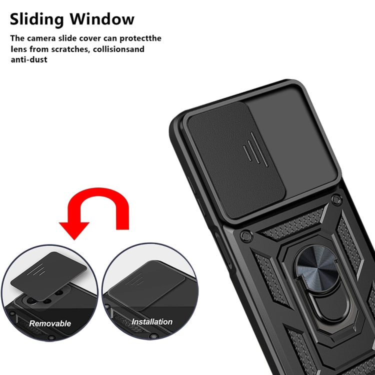 Sliding Camera Cover TPU+PC Phone Case, For vivo Y21s, For Samsung Galaxy A13 4G