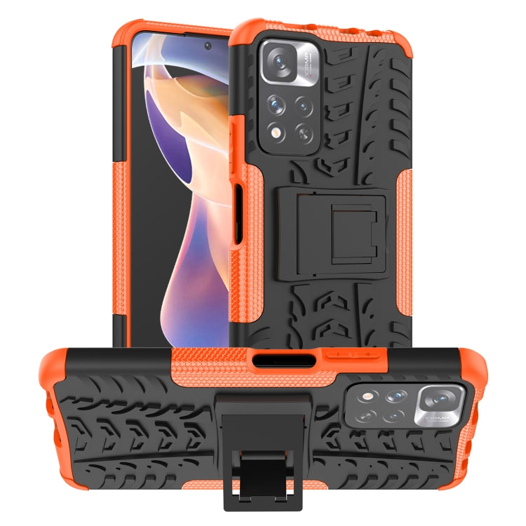 Tire Texture TPU + PC Phone Case with Holder, For OPPO Realme 8i, For Xiaomi Redmi Note 11 Pro (China), For Motorola Moto E40, For Samsung Galaxy A53 5G