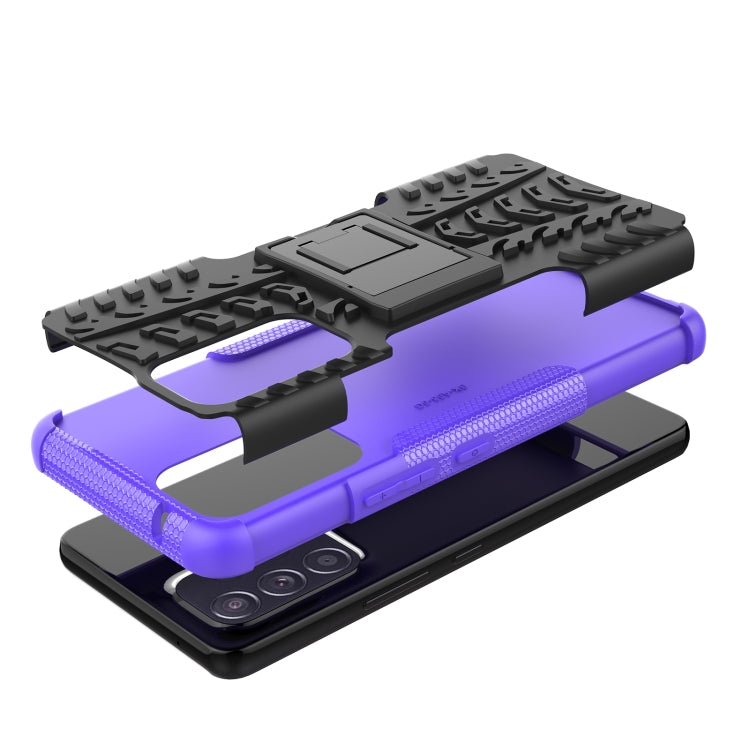 Tire Texture TPU + PC Phone Case with Holder, For Samsung Galaxy A53 5G