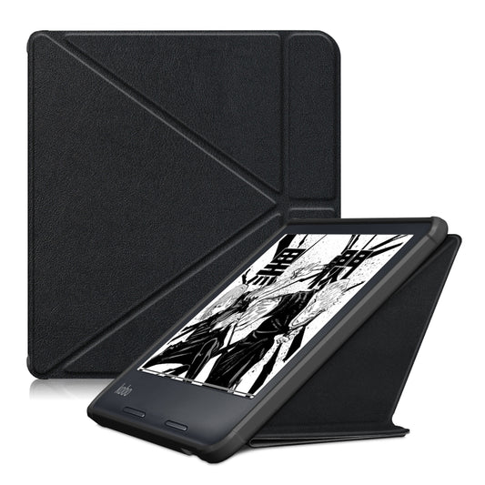 Cloth Texture Multi-folding Leather Tablet Case, For KOBO Libra2 2021, For KOBO Sage 2021
