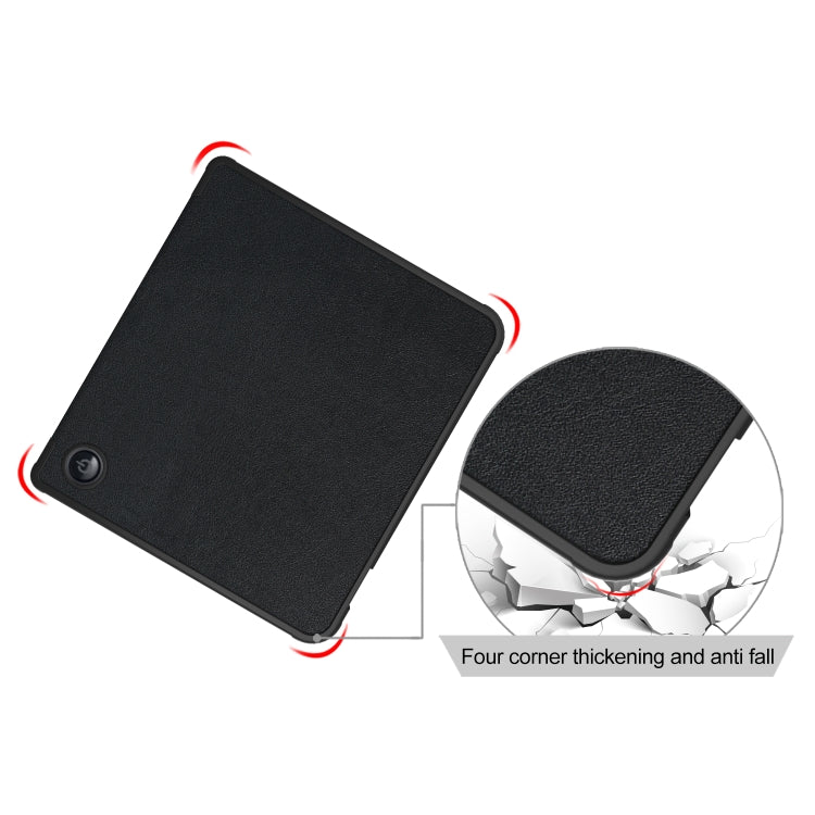 Cloth Texture Multi-folding Leather Tablet Case, For KOBO Libra2 2021, For KOBO Sage 2021