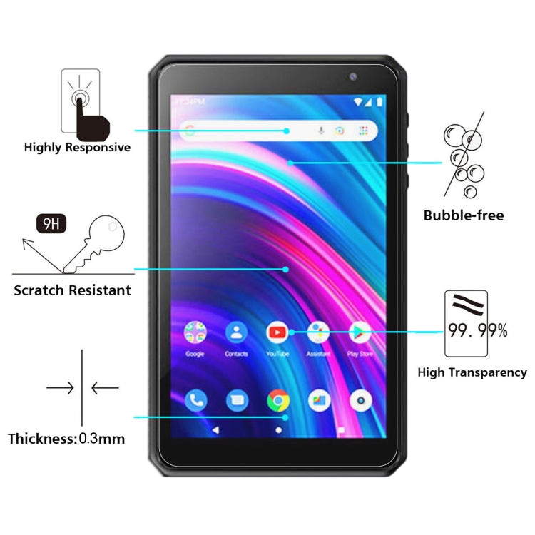 9H 2.5D Explosion-proof Tempered Tablet Glass Film, For BLU M8L (1 PC), For BLU M8L Plus (1 PC)