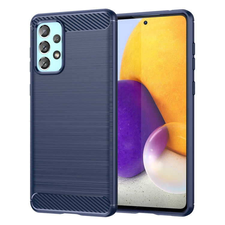 Brushed Texture Carbon Fiber TPU Phone Case, For Samsung Galaxy A73 5G