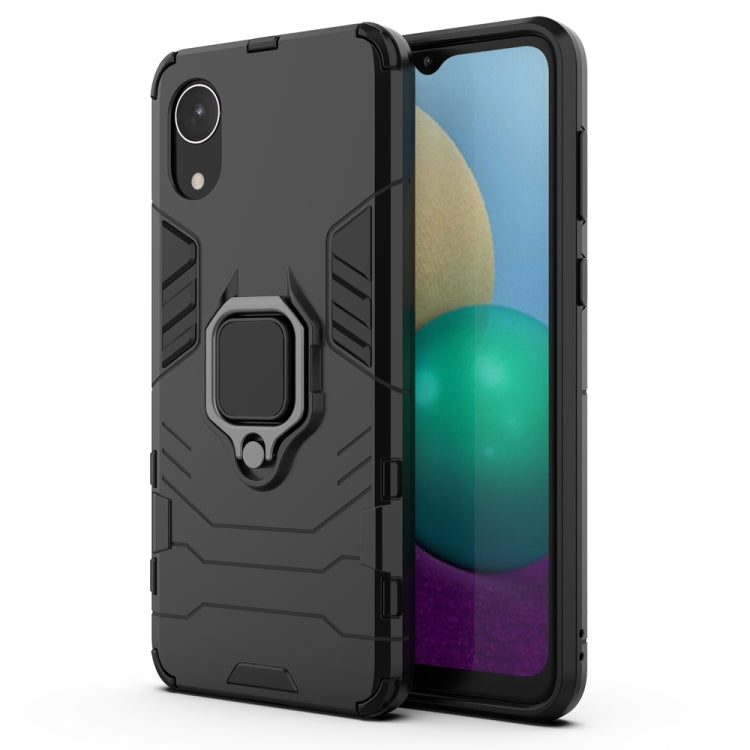 PC + TPU Shockproof Protective Phone Case with Magnetic Ring Holder, For Samsung Galaxy A03 Core