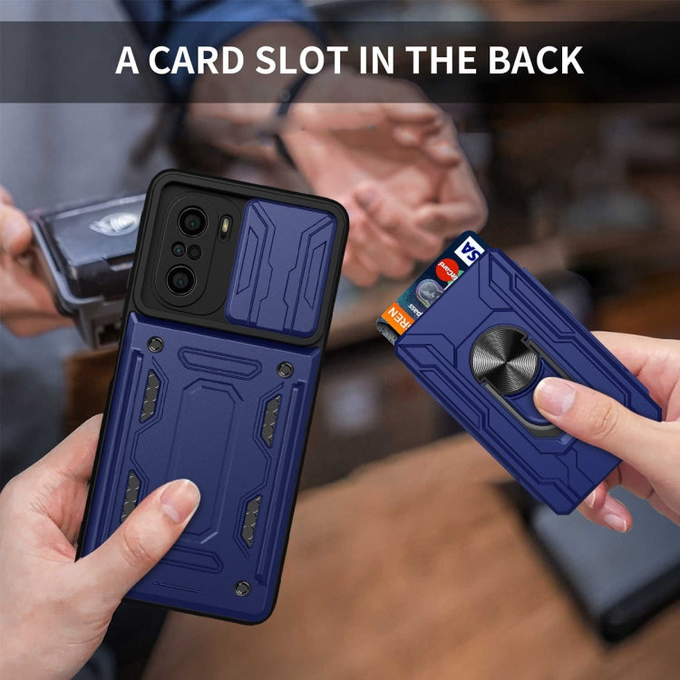 Sliding Camshield Card Phone Case, For Xiaomi Redmi K40/Poco F3/Mi 11i, For OPPO Realme 8 / 8 Pro