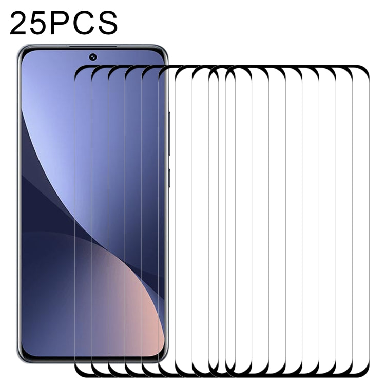 25 PCS 9H HD 3D Curved Edge Tempered Glass Film, For Xiaomi 12X / 12 (25 PCS)