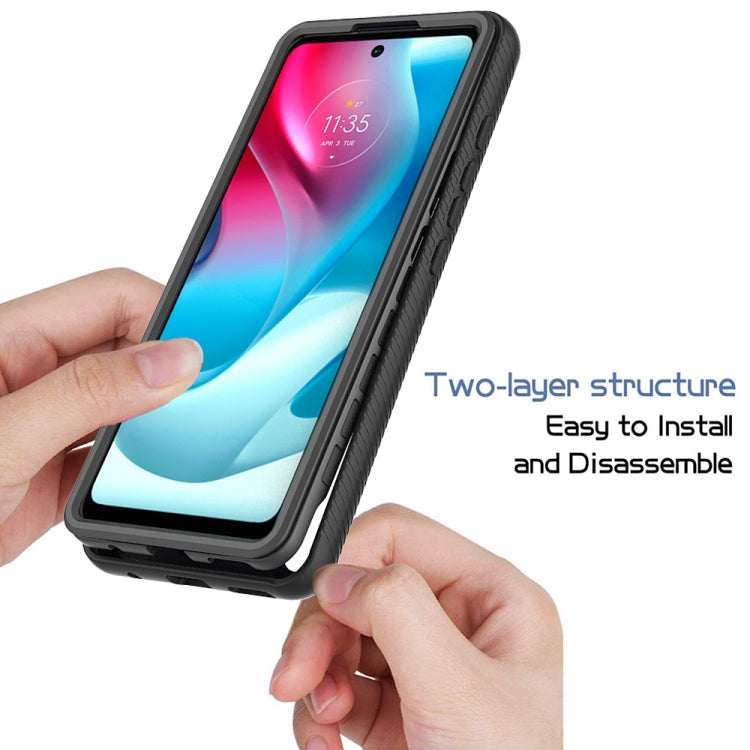 Starry Sky Solid Color Series PC + TPU Phone Case, For Motorola Moto G60S