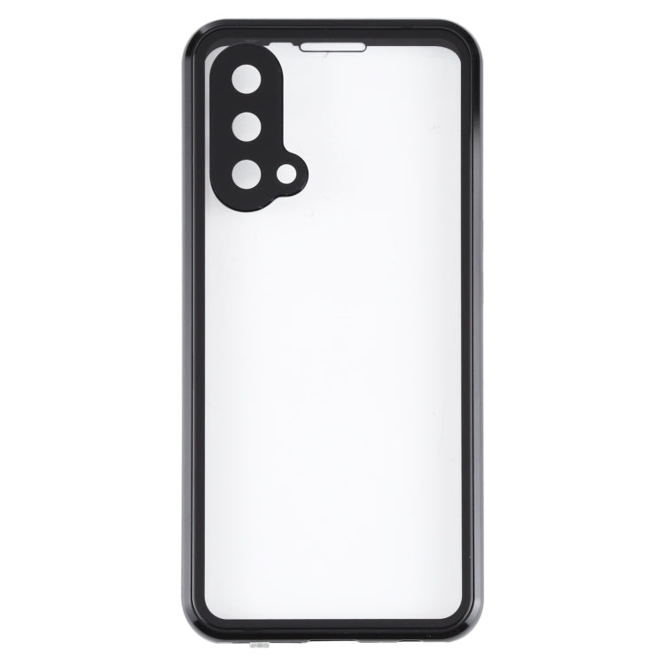 Full Cover Magnetic Metal Tempered Glass Phone Case, For OnePlus Nord 2 5G, For OnePlus Nord CE 5G