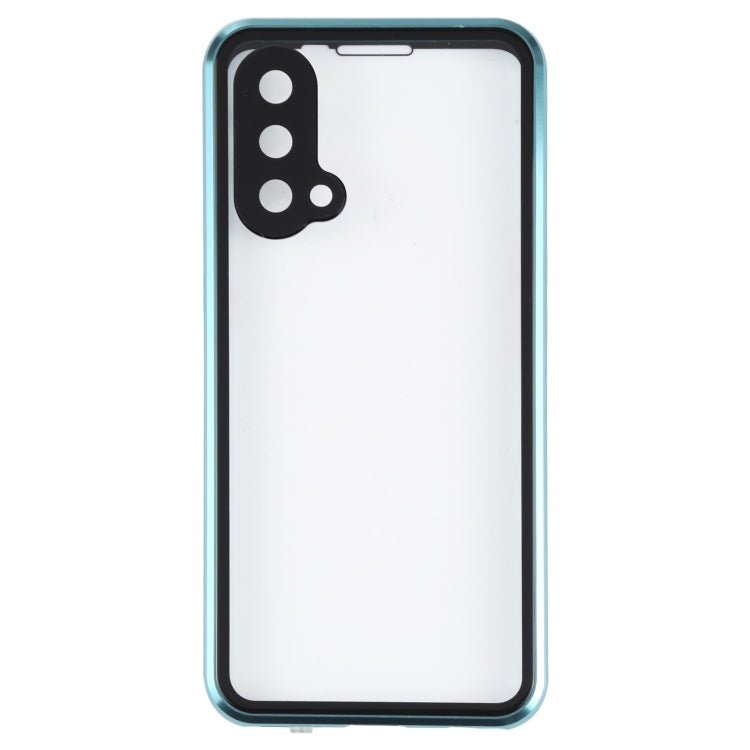 Full Cover Magnetic Metal Tempered Glass Phone Case, For OnePlus Nord CE 5G