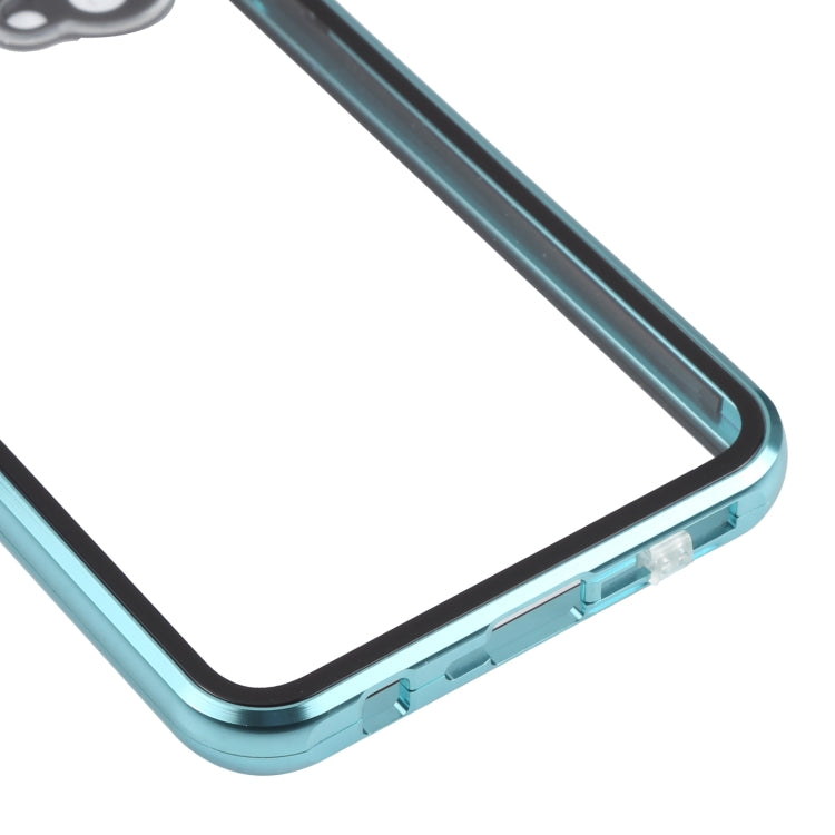 Full Cover Magnetic Metal Tempered Glass Phone Case, For OnePlus Nord CE 5G