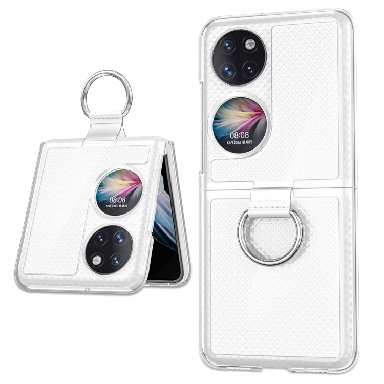 Ring Holder Transparent PC Phone Case, For Huawei P50 Pocket