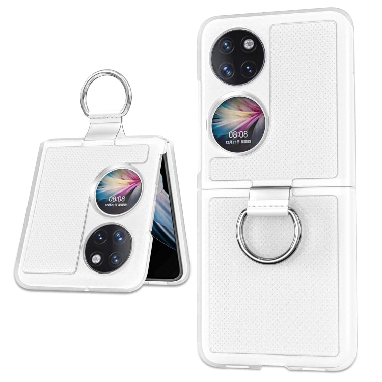 Ring Holder Transparent PC Phone Case, For Huawei P50 Pocket