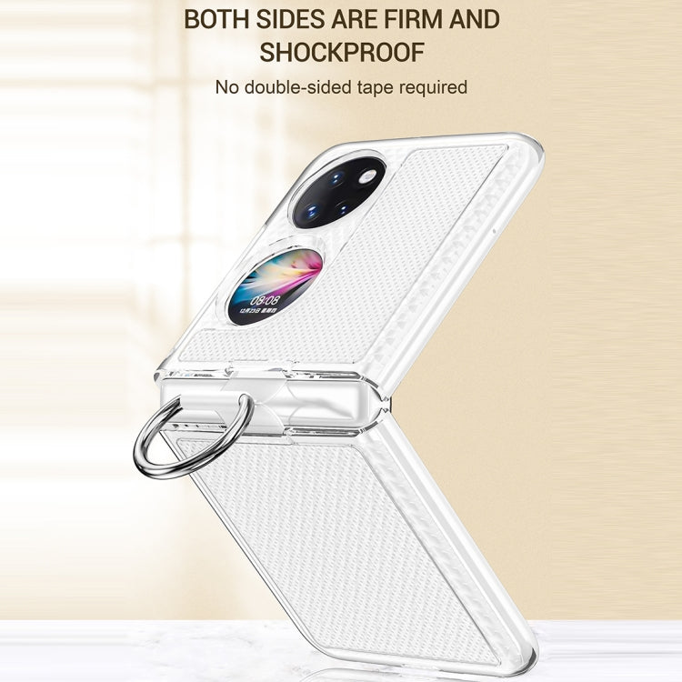 Ring Holder Transparent PC Phone Case, For Huawei P50 Pocket