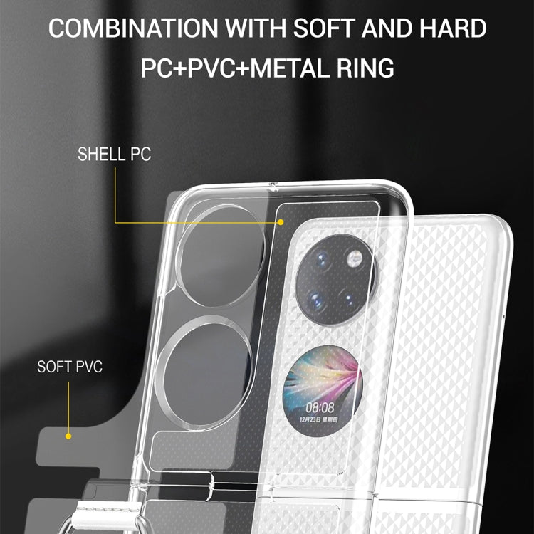 Ring Holder Transparent PC Phone Case, For Huawei P50 Pocket