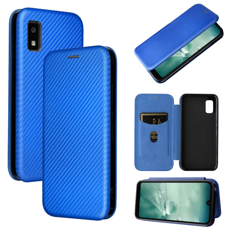 Carbon Fiber Texture Magnetic Horizontal Flip PU Phone Case, For Sharp Aquos Wish SHG06, For Xiaomi 12 5G