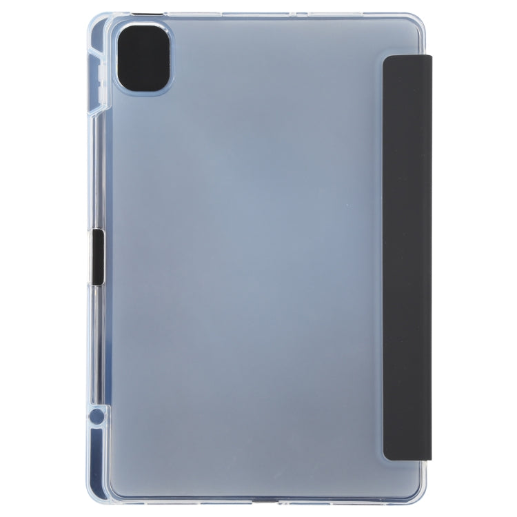 Pen Slot Transparent Back Cover Leather Tablet Case, For Xiaomi Mi Pad 5