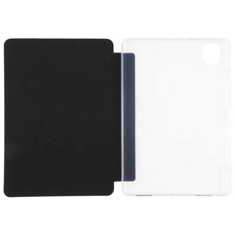 Pen Slot Transparent Back Cover Leather Tablet Case, For Xiaomi Mi Pad 5