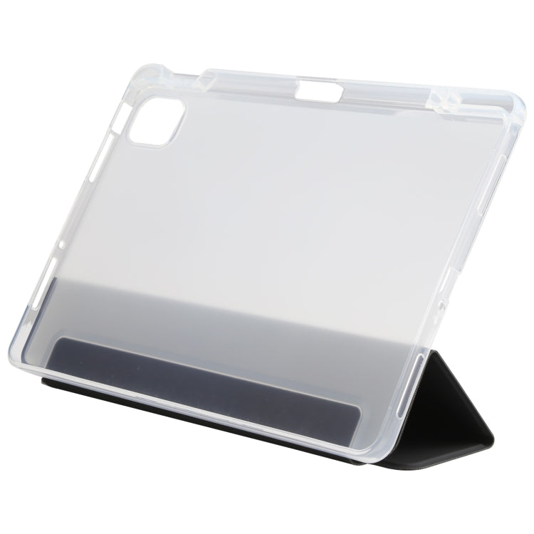 Pen Slot Transparent Back Cover Leather Tablet Case, For Xiaomi Mi Pad 5