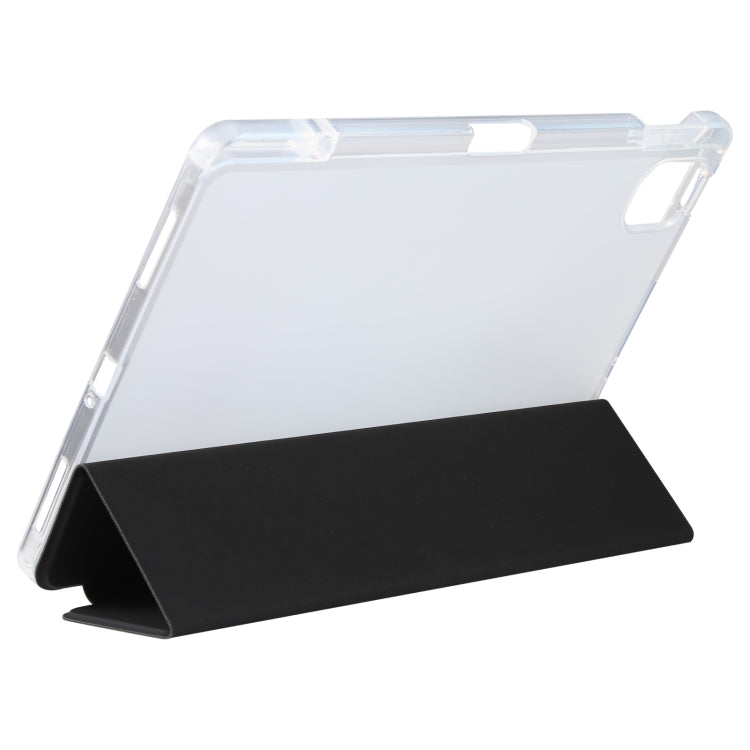 Pen Slot Transparent Back Cover Leather Tablet Case, For Xiaomi Mi Pad 5