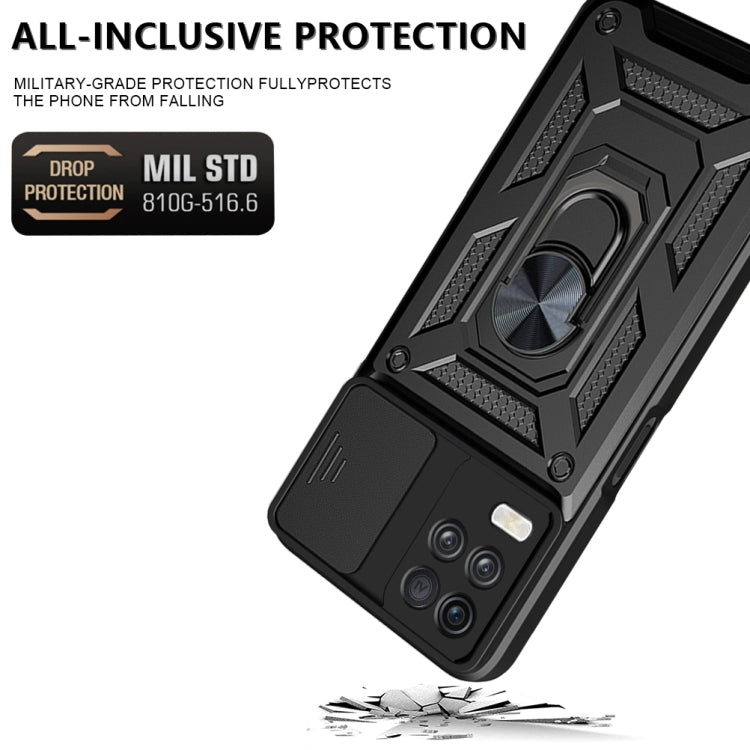 Sliding Camera Design TPU + PC Phone Case, For Samsung Galaxy A22 5G, For OPPO Realme 8 5G