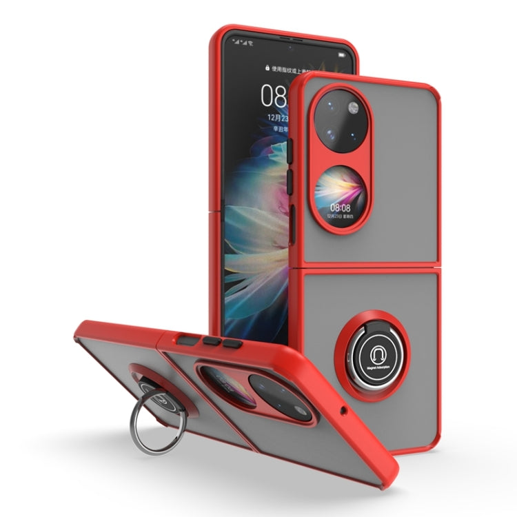Q Shadow 1 Series TPU + PC Holder Phone Case, For Huawei P50 Pocket, For Samsung Galaxy Z Flip 3 5G