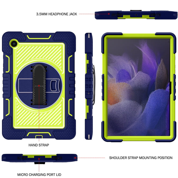 360 Degree Rotation Contrast Color Silicone + PC Tablet Case, For Samsung Galaxy Tab A8 10.5 2021