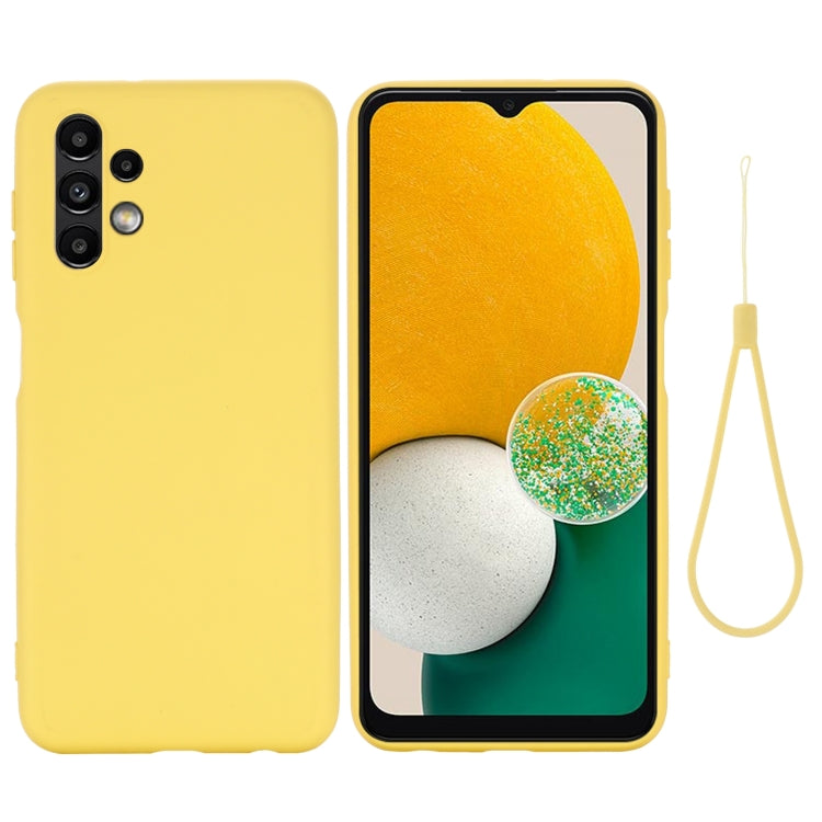 Pure Color Liquid Silicone Phone Case, For Samsung Galaxy A13 4G