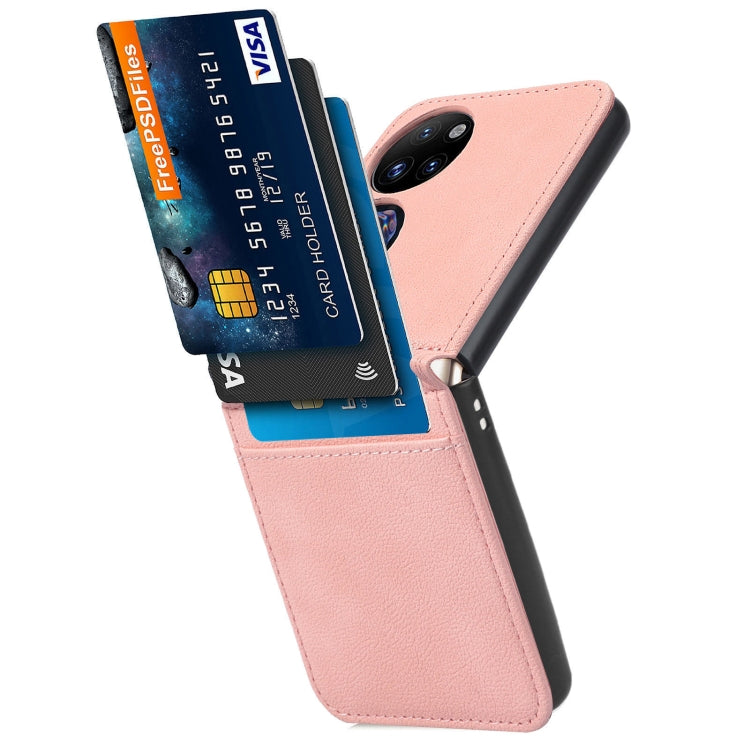 Lambskin Texture Card Folding Phone Case, For Huawei P50 Pocket