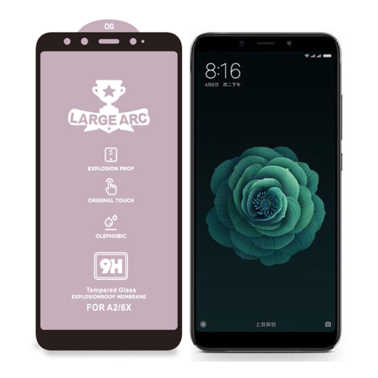 9H HD Large Arc High Alumina Full Screen Tempered Glass Film, For Xiaomi Redmi Note 8 HD(1 PC), For Xiaomi Redmi Note 8T (1 PC), For Xiaomi Mi 6X (1 PC), For Xiaomi Mi 8 Lite (1 PC)