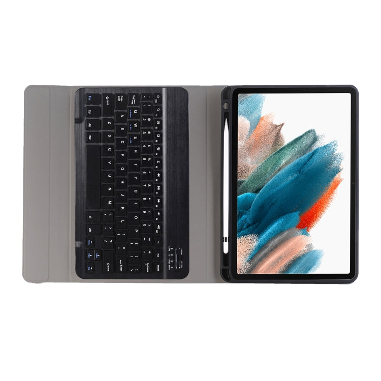 A08B Bluetooth Keyboard Leather Case with Holder & TPU Pen Slot, For Samsung Galaxy Tab A8 10.5 2021 SM-X205 / SM-X200, For Samsung Galaxy Tab S8 11 inch SM-X700 / SM-X706