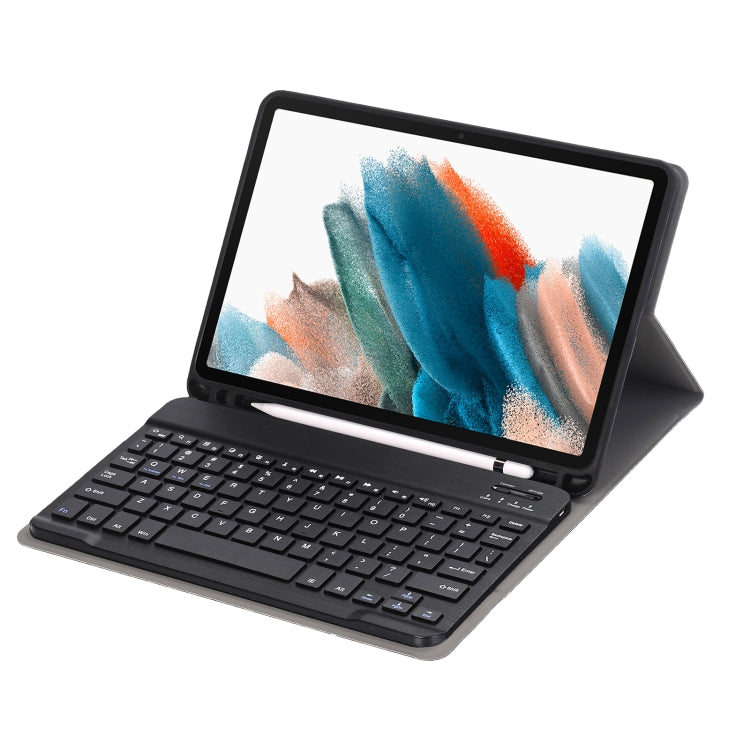A08B Bluetooth Keyboard Leather Case with Holder & TPU Pen Slot, For Samsung Galaxy Tab A8 10.5 2021 SM-X205 / SM-X200, For Samsung Galaxy Tab S8 11 inch SM-X700 / SM-X706