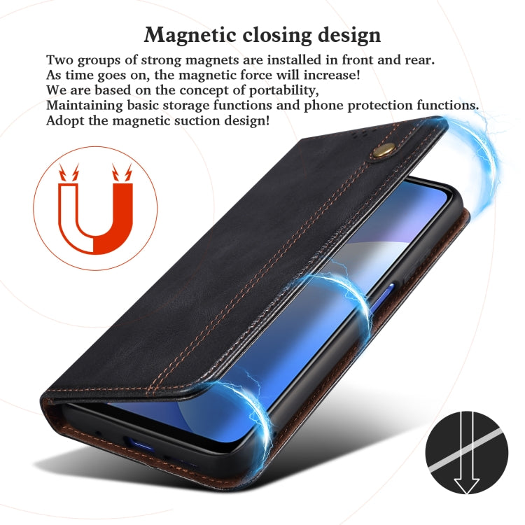 Oil Wax Crazy Horse Texture Leather Phone Case, For Xiaomi Redmi Note 11S / Note 11 Foreign Version