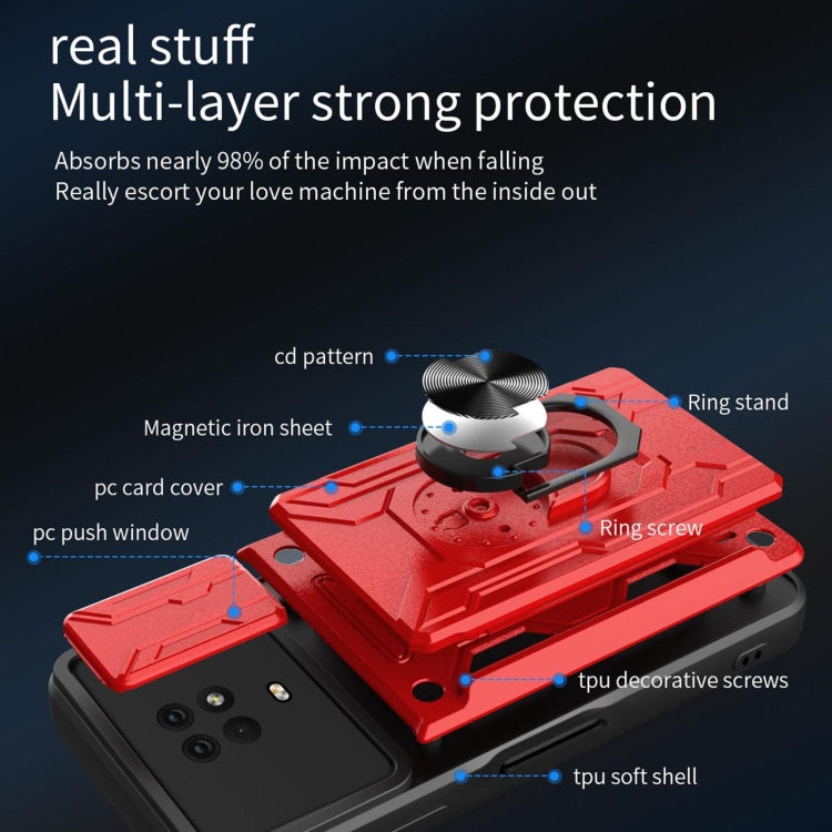 Sliding Camshield Card Phone Case, For Nokia C1, For Nokia C10, For Nokia C30, For Nokia G10
