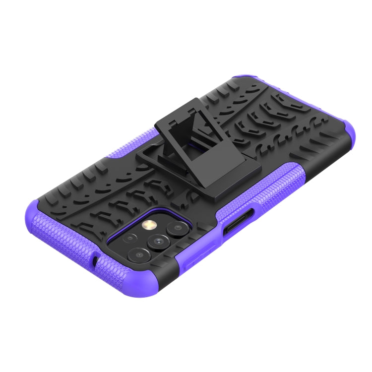 Tire Texture Shockproof TPU+PC Phone Case with Holder, For Samsung Galaxy A13 4G