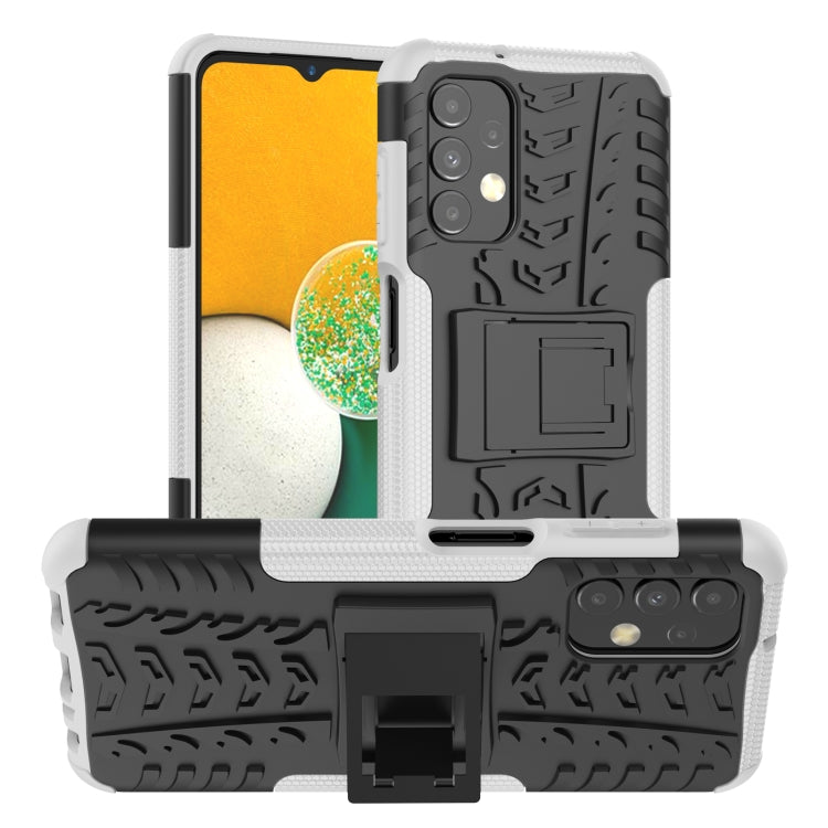 Tire Texture Shockproof TPU+PC Phone Case with Holder, For Samsung Galaxy A13 4G