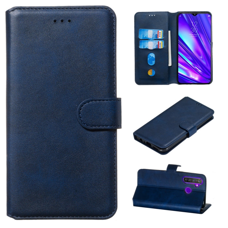 Classic Calf Texture Horizontal Flip PU Leather Case, with Holder & Card Slots & Wallet, For OPPO Realme 5 Pro / Realme Q