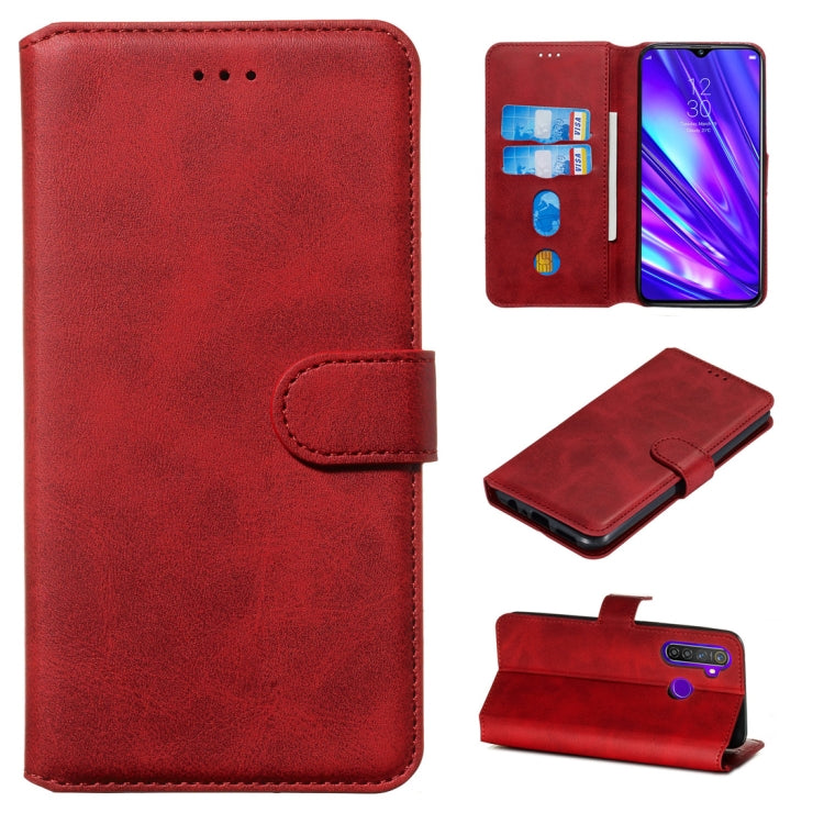 Classic Calf Texture Horizontal Flip PU Leather Case, with Holder & Card Slots & Wallet, For OPPO Realme 5 Pro / Realme Q